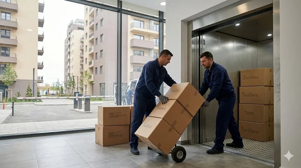 Mutare in Ansambluri Rezidentiale Bucuresti: Reguli HOA si Lifturi de Marfa